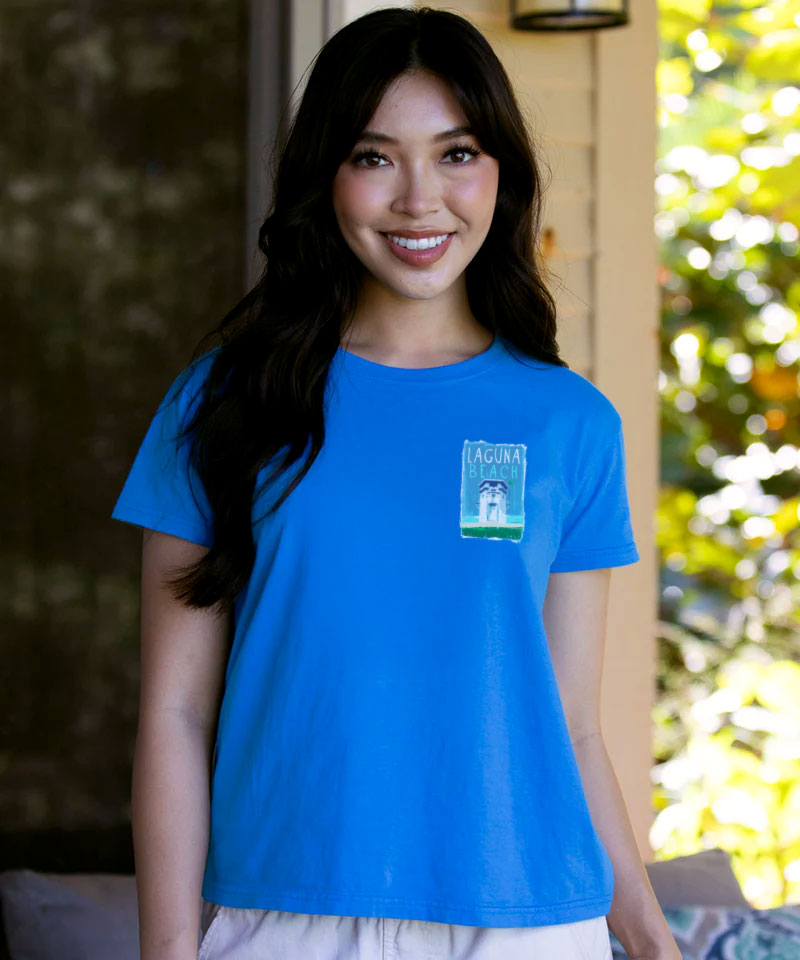Laguna Paint - Blue Hawaii Dyed Short Sleeve Crewneck T-Shirt