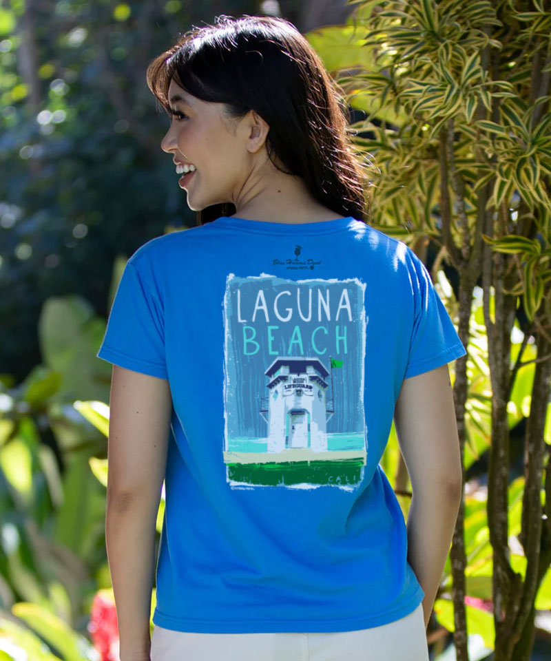 Laguna Paint - Blue Hawaii Dyed Short Sleeve Crewneck T-Shirt