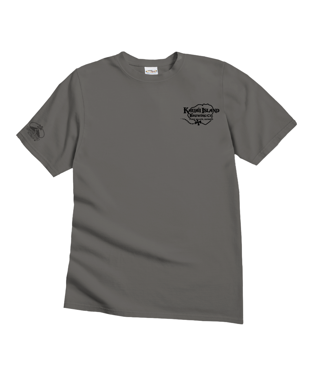 Kauai Island Brewing Co Logo - Crater Dyed® Short Sleeve Crewneck T-Shirt
