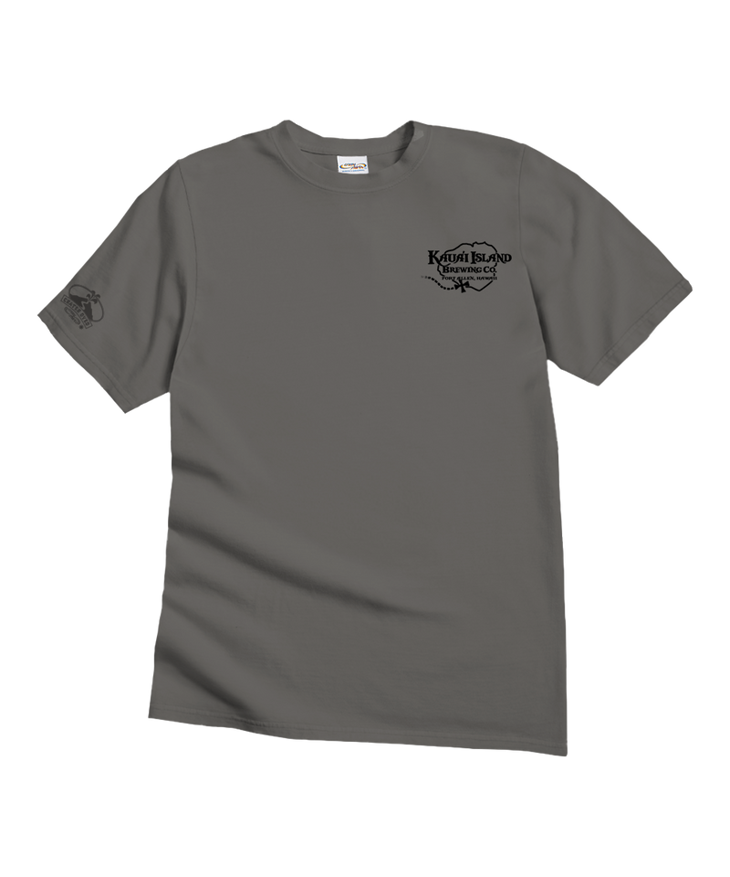 Kauai Island Brewing Co Logo - Crater Dyed® Short Sleeve Crewneck T-Shirt