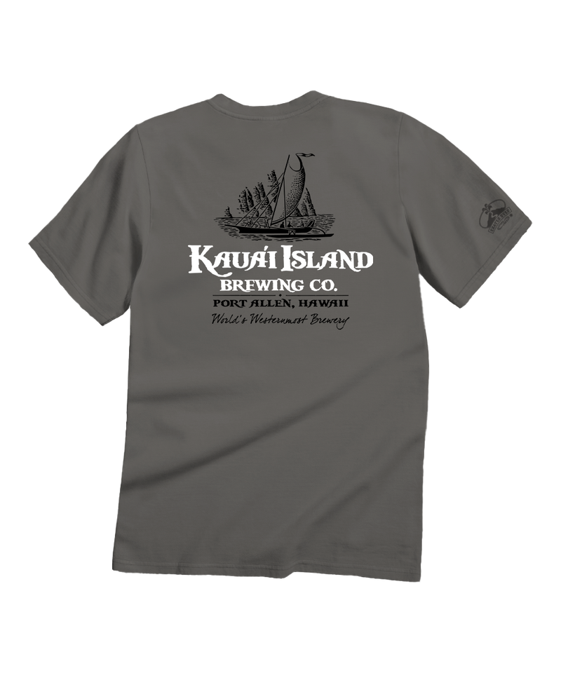 Kauai Island Brewing Co Logo - Crater Dyed® Short Sleeve Crewneck T-Shirt