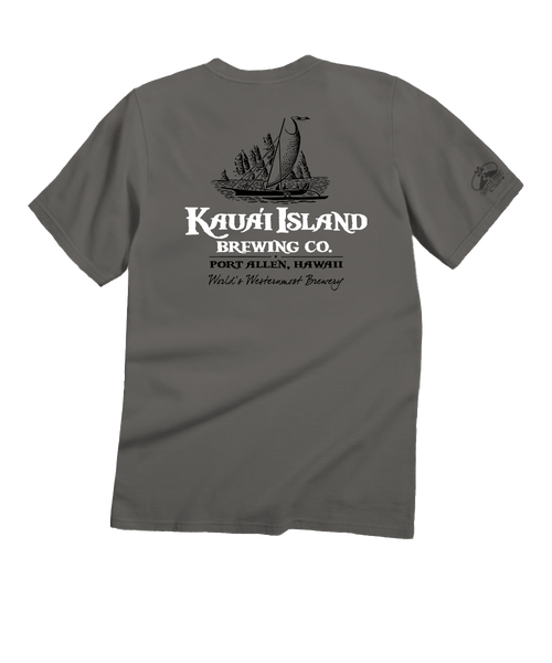 Kauai Island Brewing Co Logo - Crater Dyed® Short Sleeve Crewneck T-Sh Kauai Island Brewing Co Logo - Crater Dyed® Short Sleeve Crewneck T-Sh