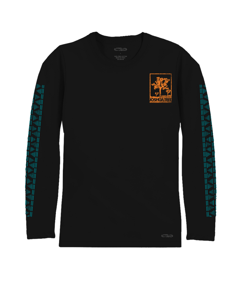 Joshua Tree - Jet Black Long Sleeve Pima T-Shirt