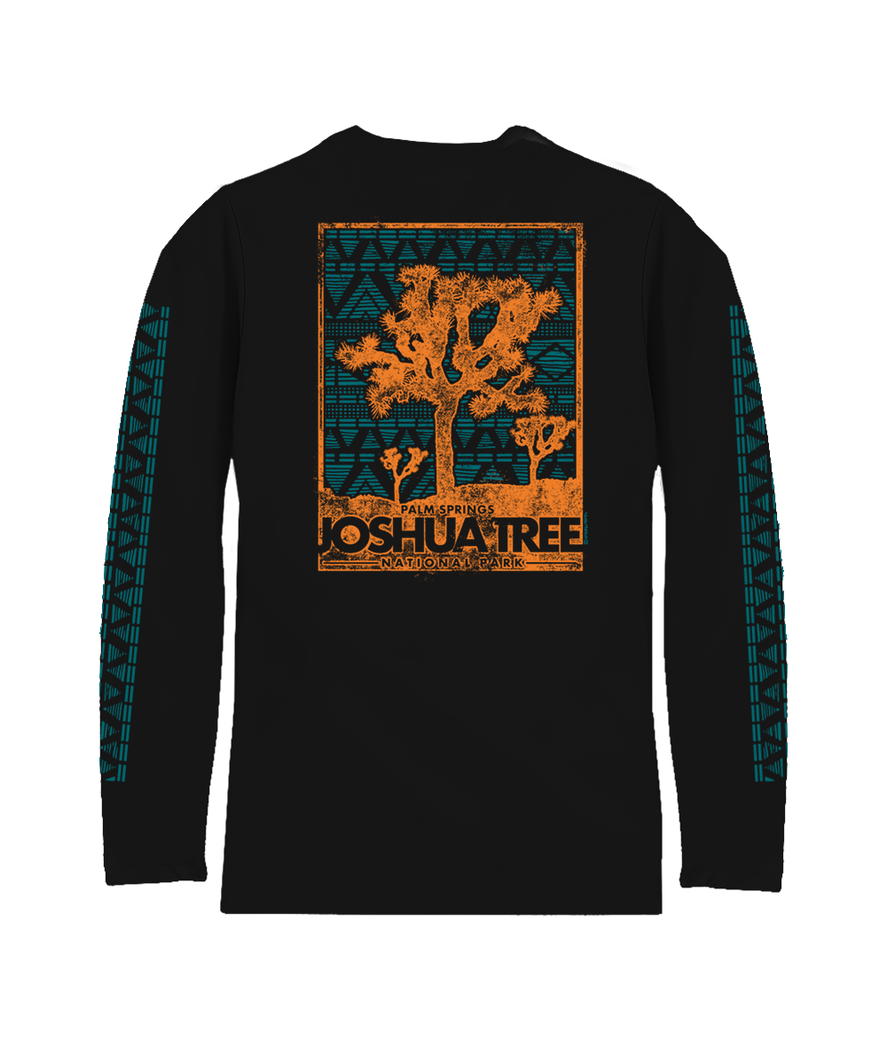 Joshua Tree - Jet Black Long Sleeve Pima T-Shirt