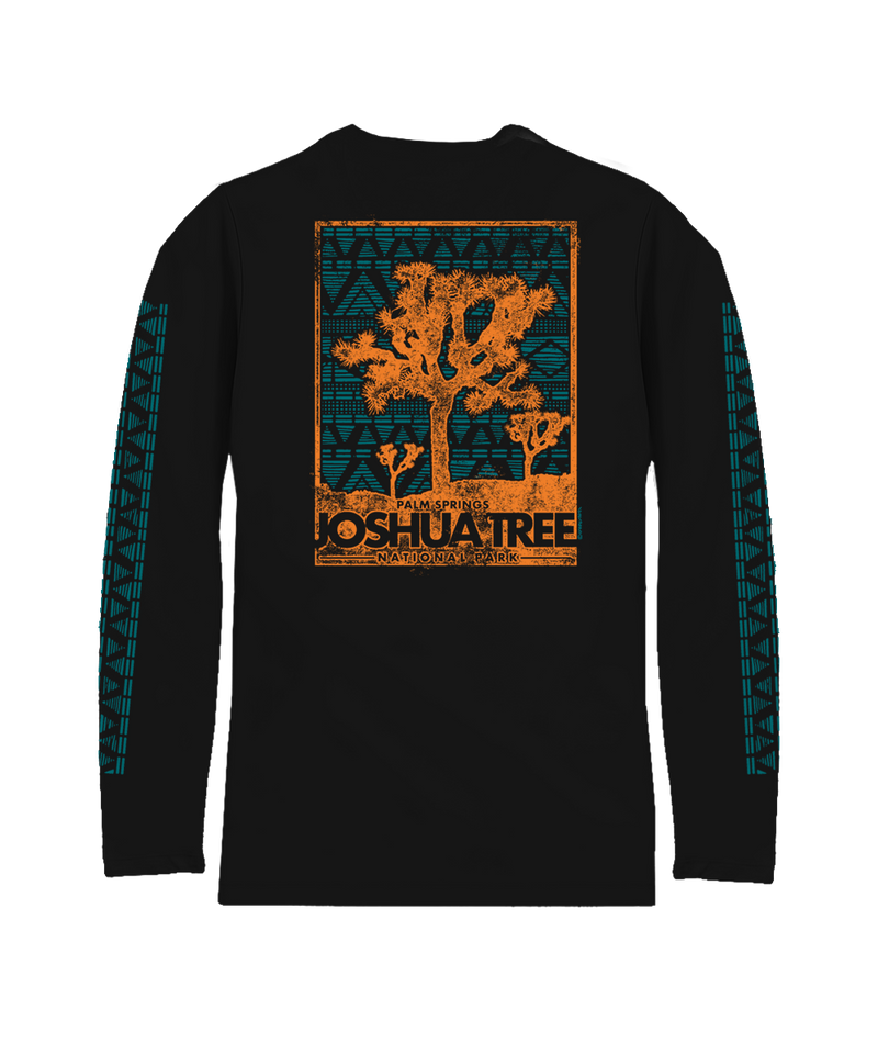 Joshua Tree - Jet Black Long Sleeve Pima T-Shirt