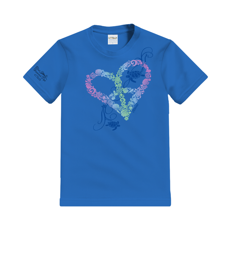 Honu Love - Blue Hawaii Dyed Short Sleeve Crewneck T-Shirt