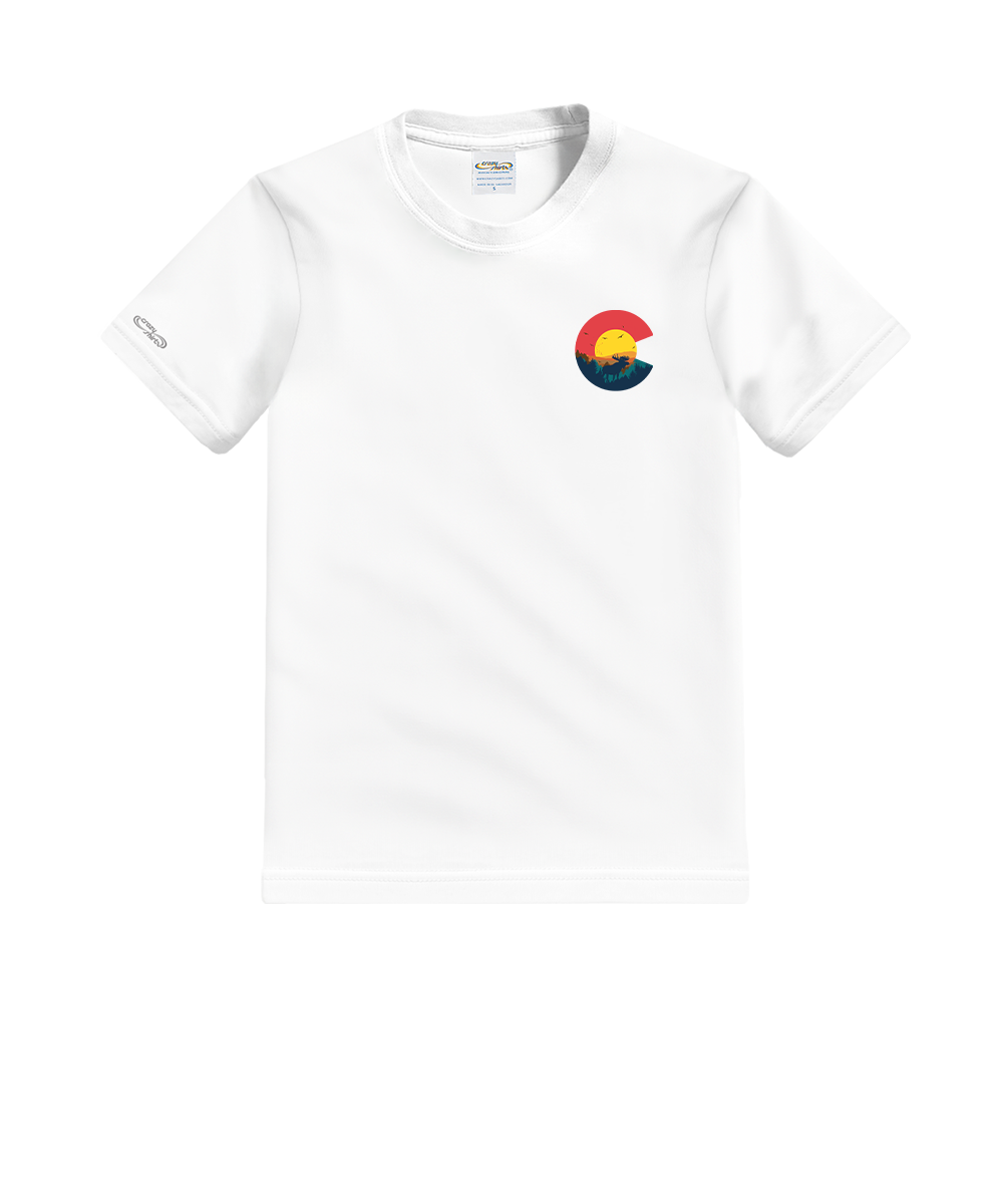 Colorado Moose - White Short Sleeve Crewneck T-Shirt