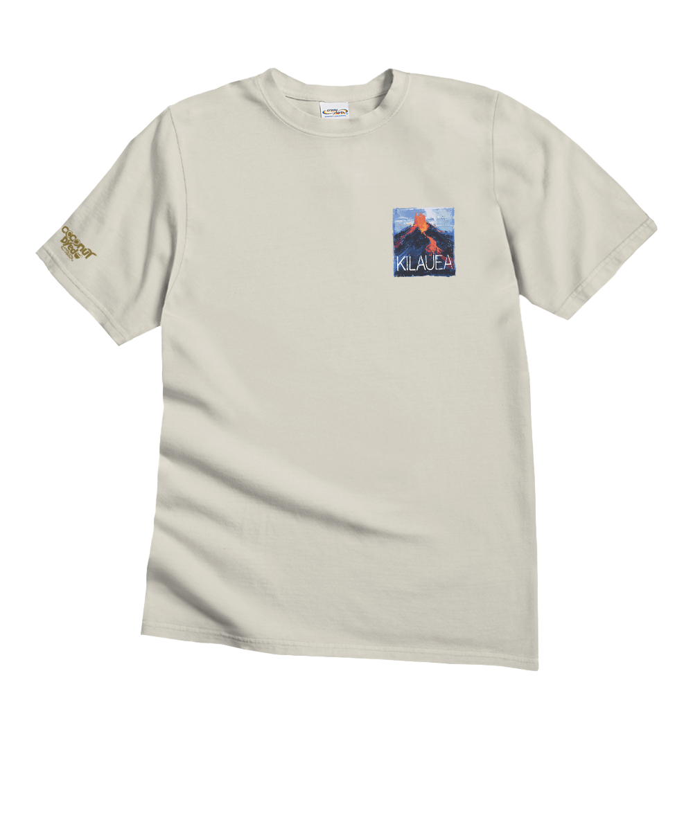 Painted Kilauea Flow - Coconut Short Sleeve Crewneck T-Shirt