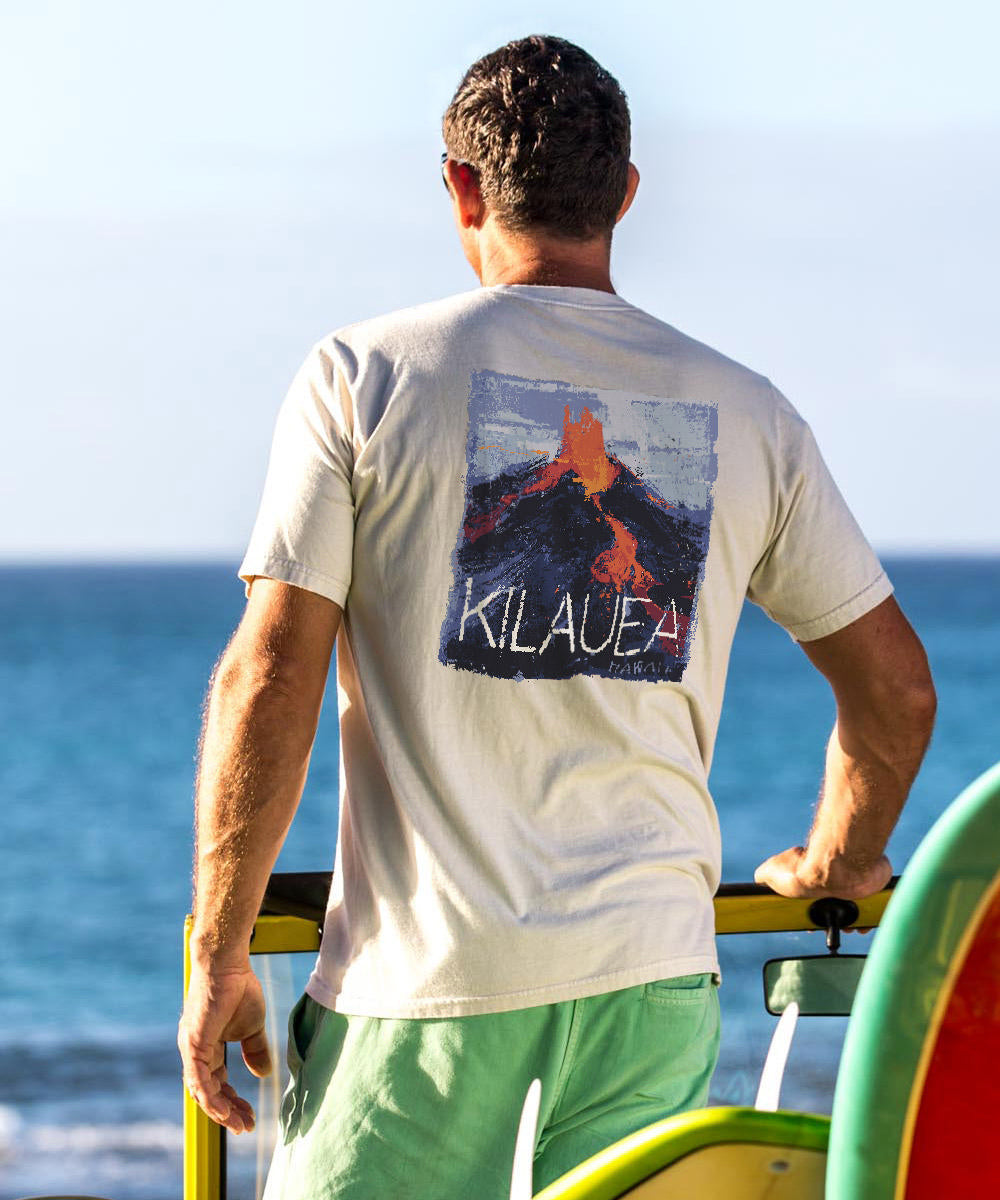 Painted Kilauea Flow - Coconut Short Sleeve Crewneck T-Shirt