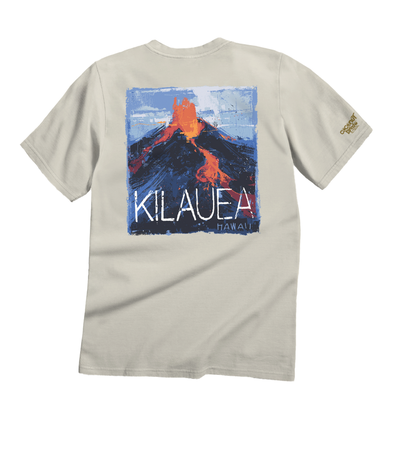 Painted Kilauea Flow - Coconut Short Sleeve Crewneck T-Shirt
