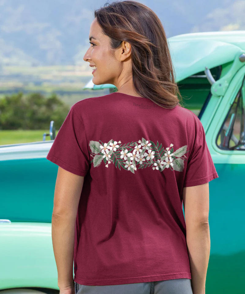 Orange Blossom Band - Paradise Red Dyed Short Sleeve Scoop Neck T-Shirt