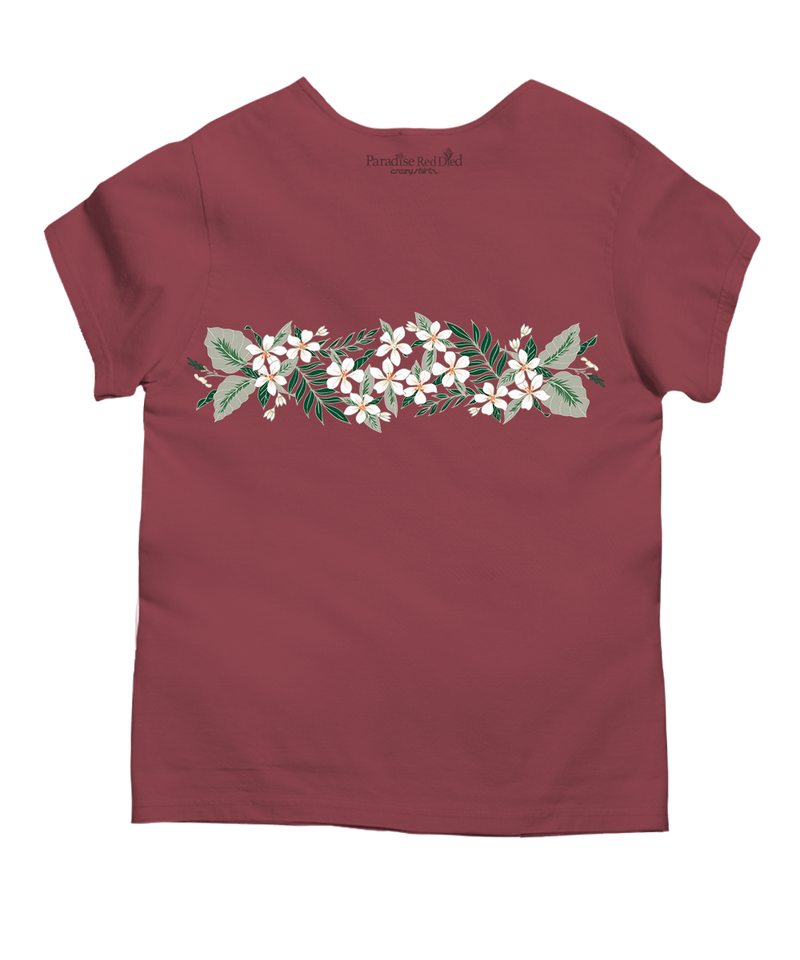 Orange Blossom Band - Paradise Red Dyed Short Sleeve Scoop Neck T-Shirt