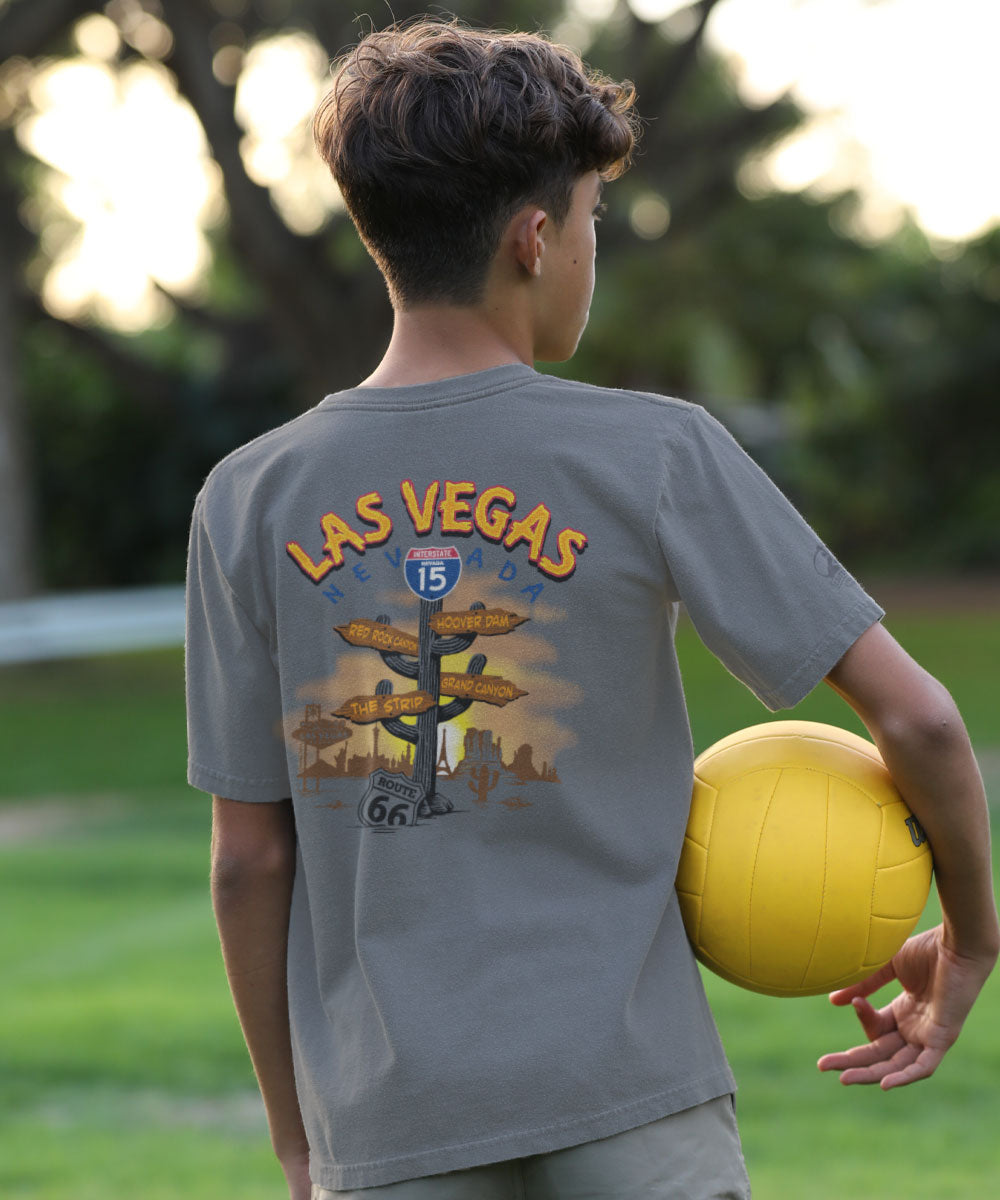 Las Vegas Signs - Crater Dyed® Short Sleeve Crewneck T-Shirt