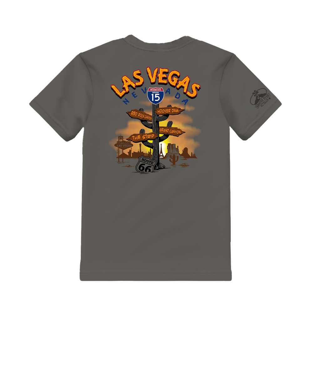 Las Vegas Signs - Crater Dyed® Short Sleeve Crewneck T-Shirt