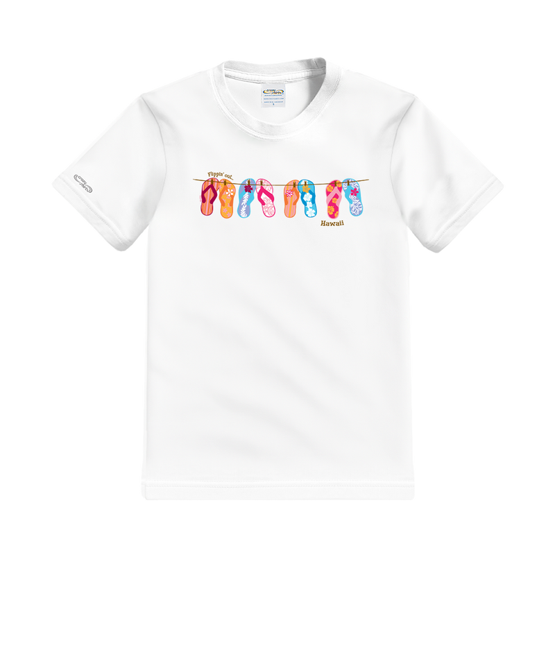Flippin Out - White Short Sleeve Crewneck T-Shirt