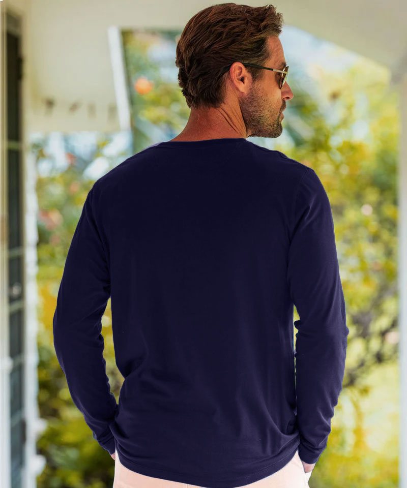 Wind And Sea - Indigo Long Sleeve Pima T-Shirt