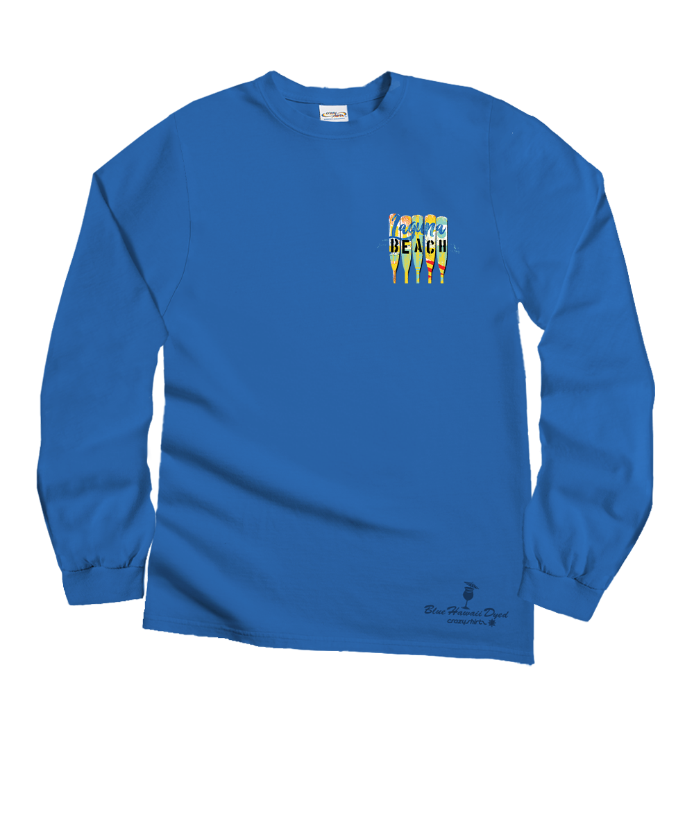 Laguna Beach Oars - Blue Hawaii Dyed Long Sleeve Crewneck T-Shirt