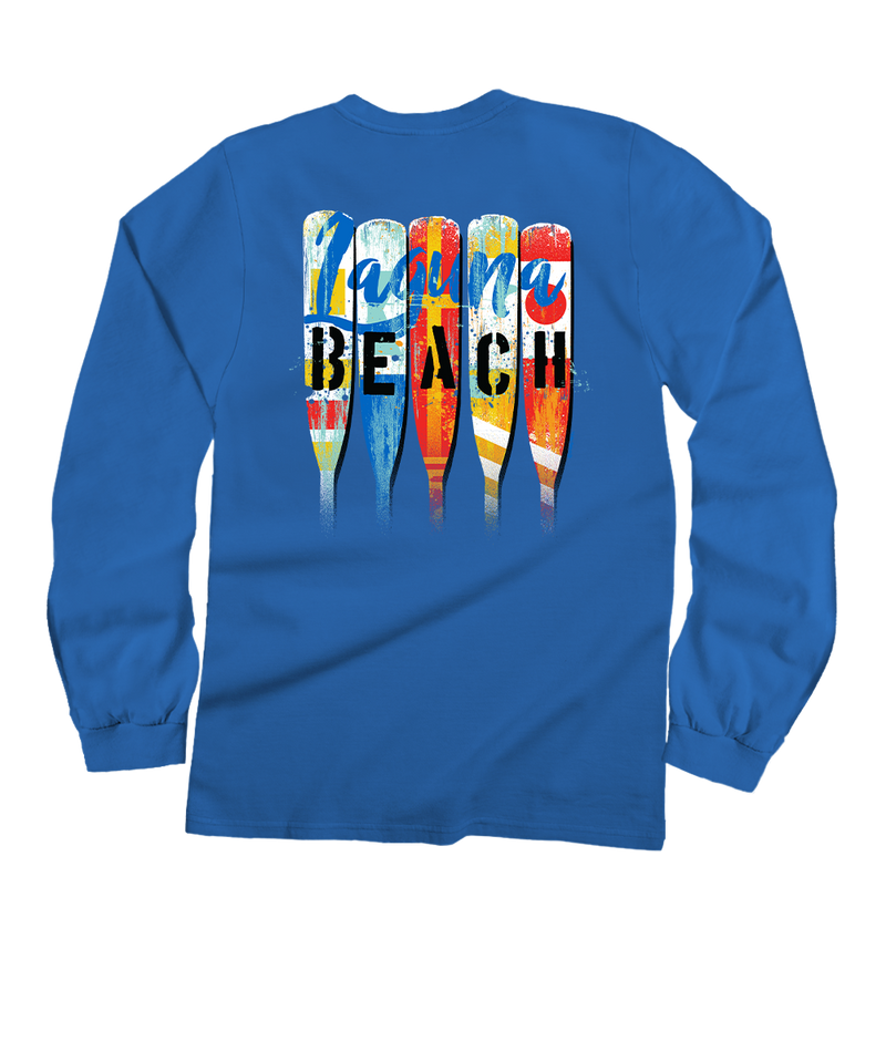 Laguna Beach Oars - Blue Hawaii Dyed Long Sleeve Crewneck T-Shirt