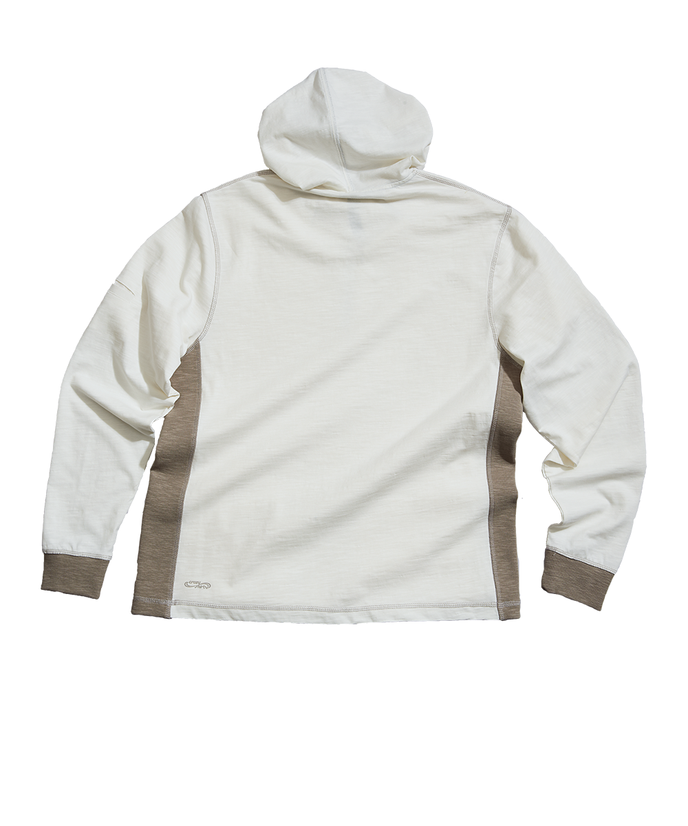 Honu Mana - Natural/Gray Long Sleeve Longboard Hooded Tee