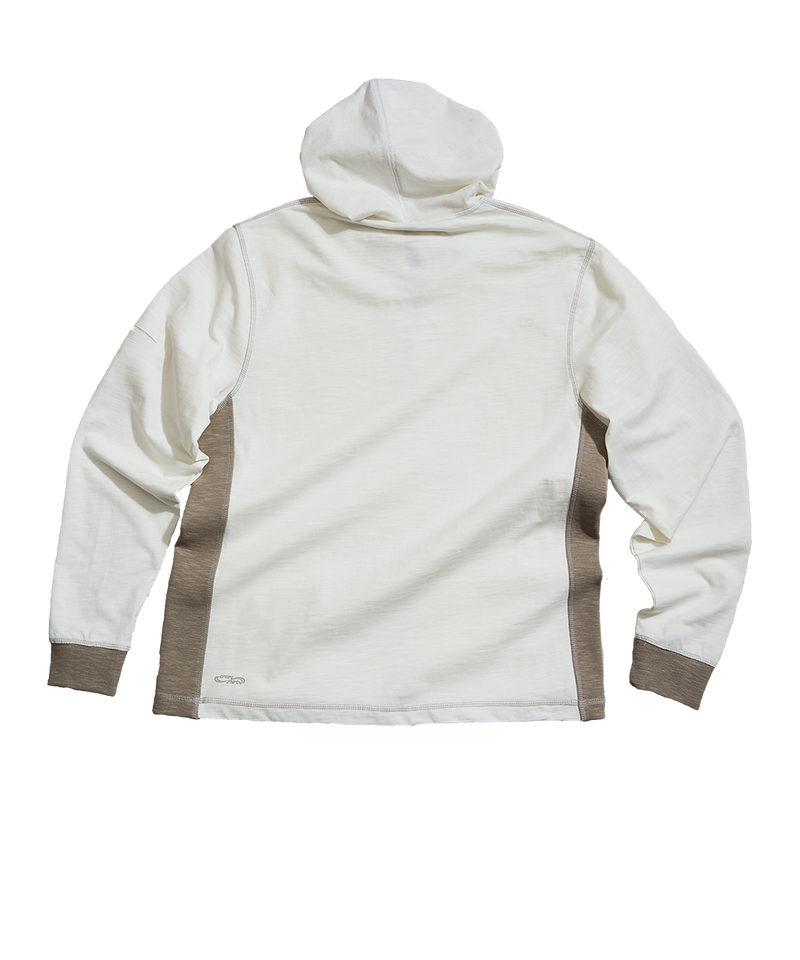 Honu Mana - Natural/Gray Long Sleeve Longboard Hooded Tee