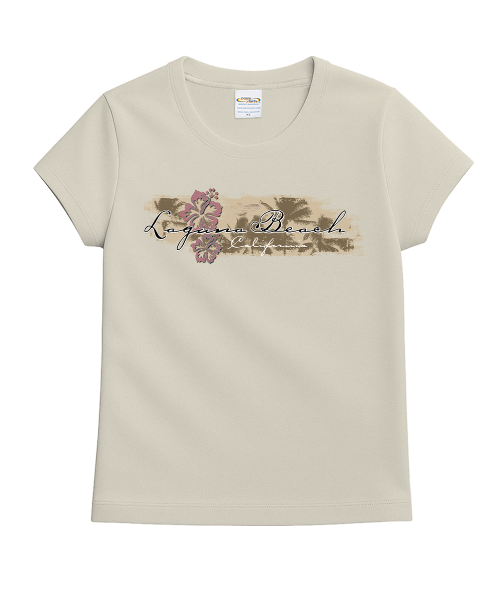 Hibiscus Surf - Coconut Dyed Short Sleeve Crewneck T-Shirt