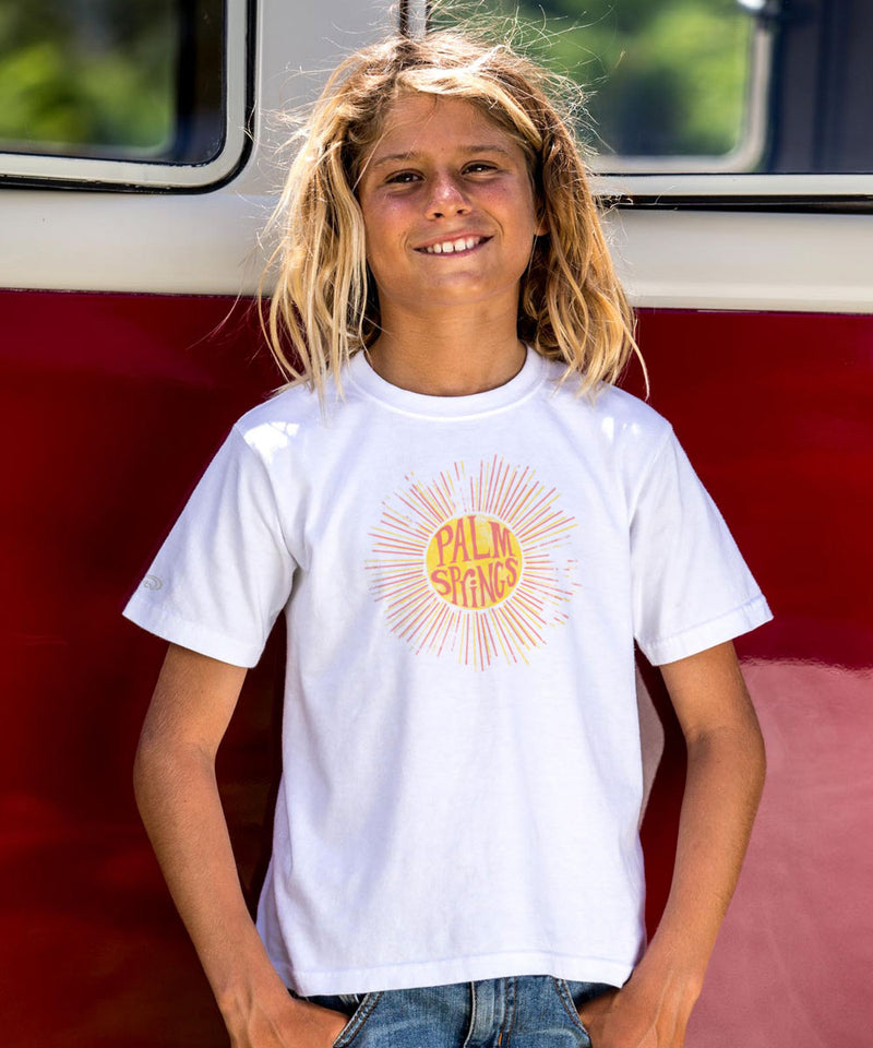Just Sunshine - White Short Sleeve Crewneck T-Shirt