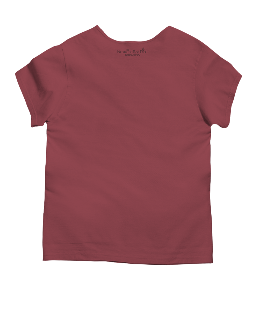 Desert Sunset - Paradise Red Dyed Short Sleeve Scoop Neck T-Shirt