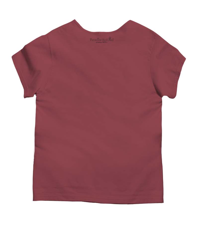 Desert Sunset - Paradise Red Dyed Short Sleeve Scoop Neck T-Shirt