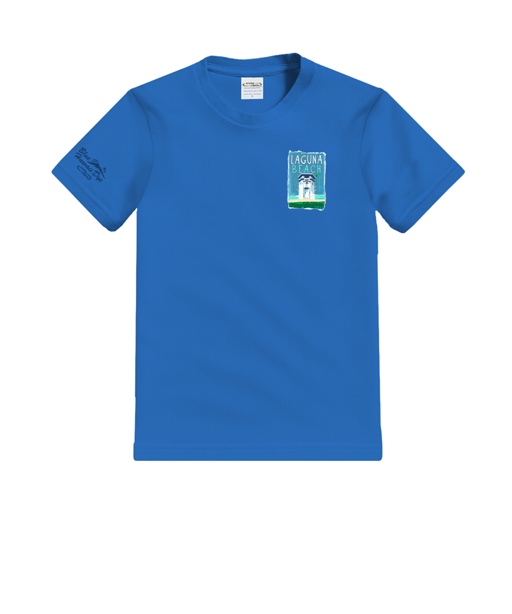 Laguna Paint - Blue Hawaii Dyed Short Sleeve Crewneck T-Shirt