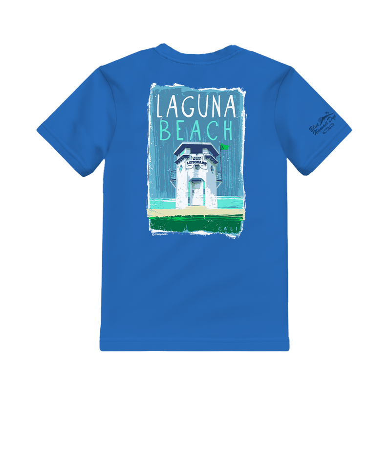 Laguna Paint - Blue Hawaii Dyed Short Sleeve Crewneck T-Shirt