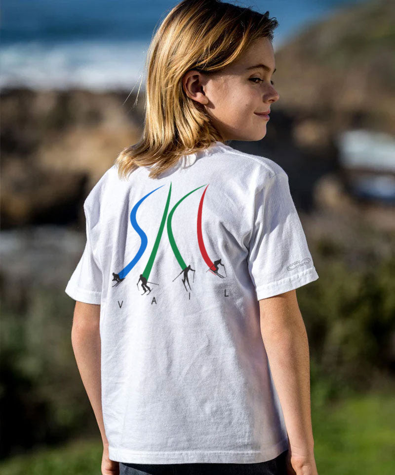 Vail Resort Ultimate Ski - White Short Sleeve Crewneck T-Shirt - View 2