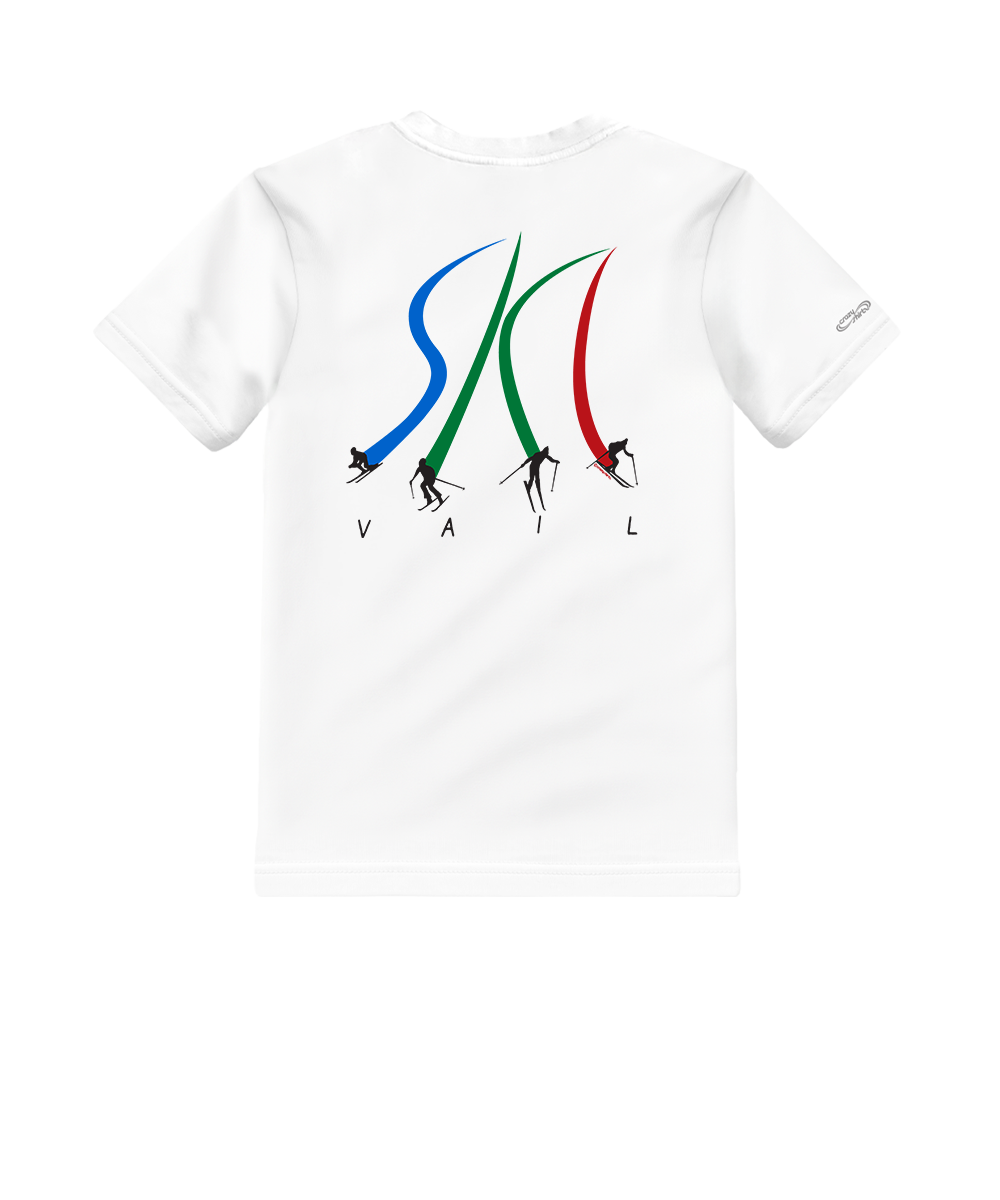 Vail Resort Ultimate Ski - White Short Sleeve Crewneck T-Shirt