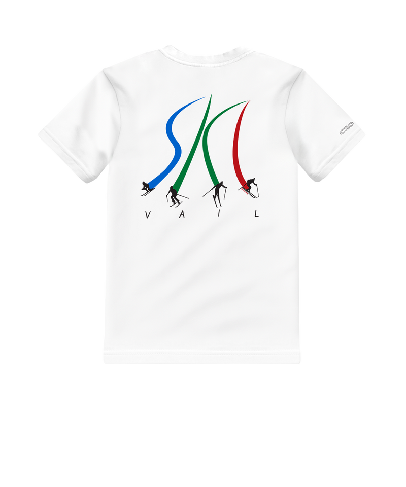 Vail Resort Ultimate Ski - White Short Sleeve Crewneck T-Shirt
