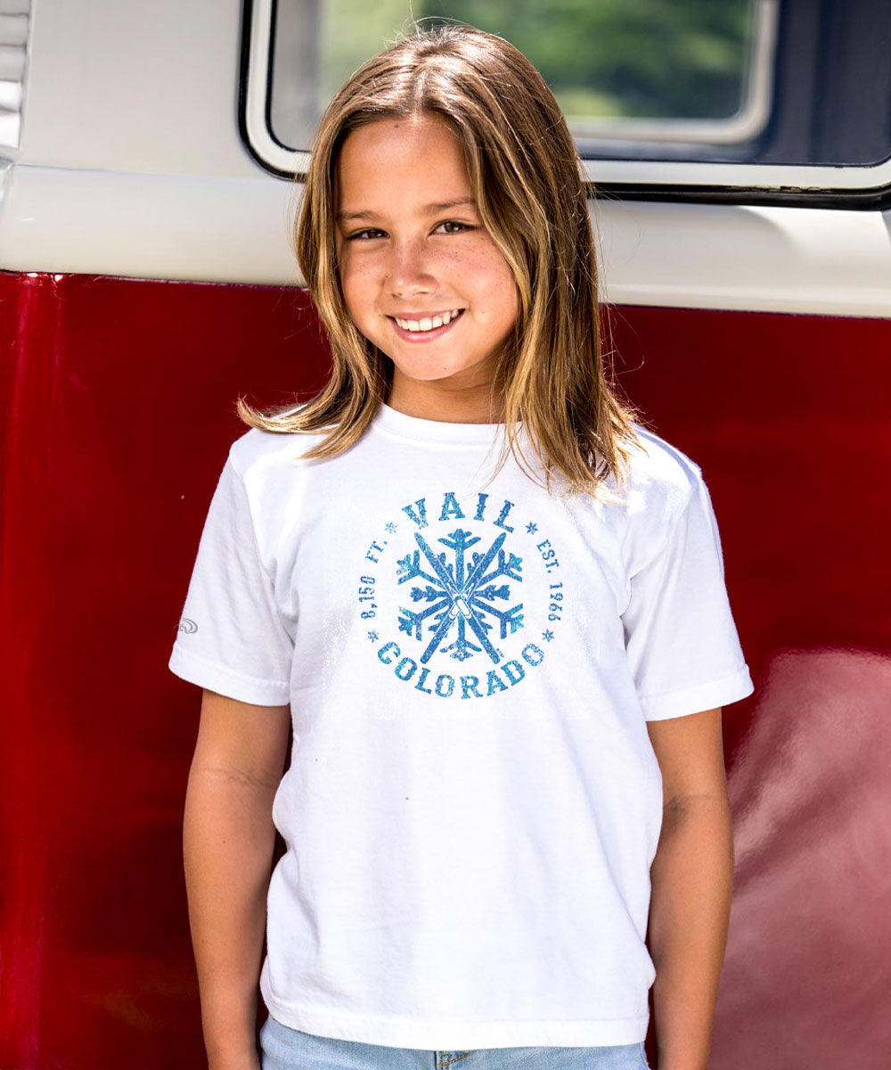 Snow Round - White Short Sleeve Crewneck T-Shirt