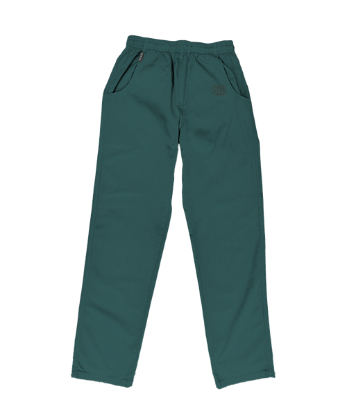 Pine-Dyed Green Twill Pants | 100% Cotton Elastic Waist Pine-Dyed Green Twill Pants | 100% Cotton Elastic Waist