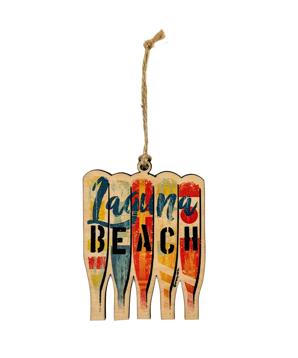 Laguna Beach Oars - Maplewood Ornament View 1
