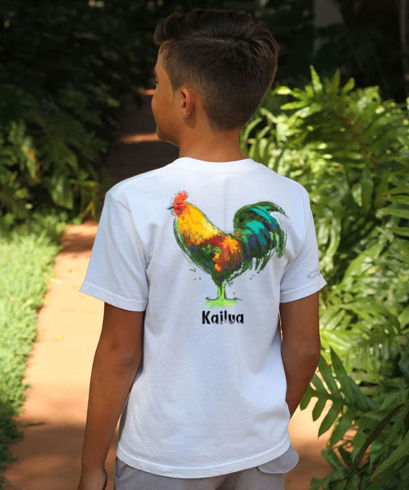 Chicken Scratch - White Short Sleeve Crewneck T-Shirt - View 2