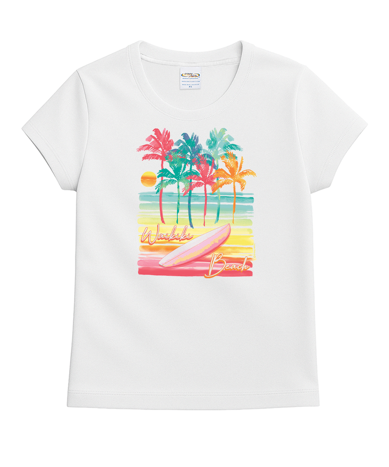 Surf Anywhere - White Short Sleeve Crewneck T-Shirt