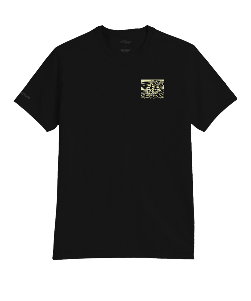 Bay Cruiser - Jet Black Short Sleeve Pima T-Shirt