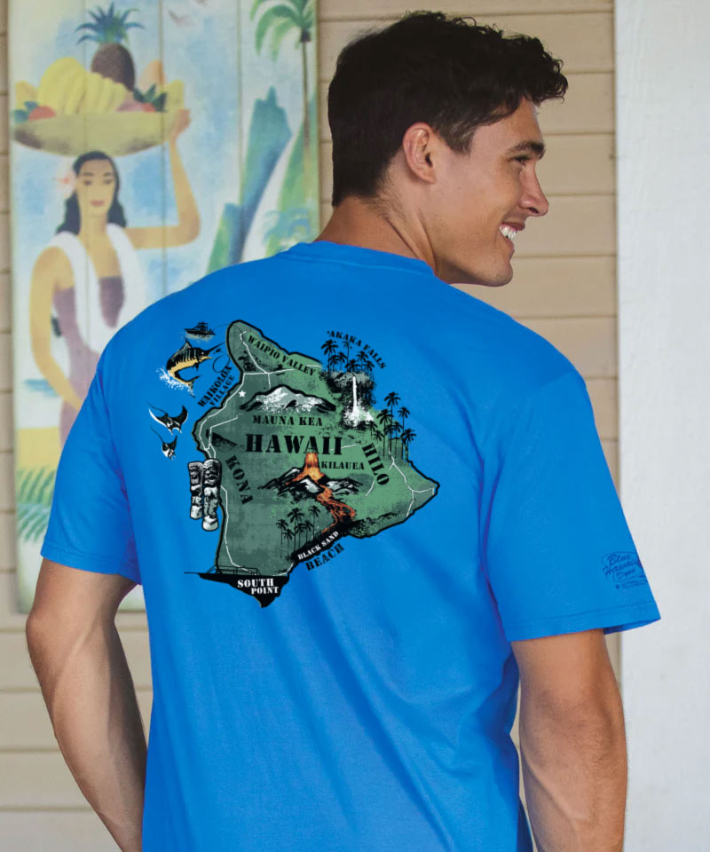 Destination Big Island - Blue Hawaii Short Sleeve Crewneck T-Shirt