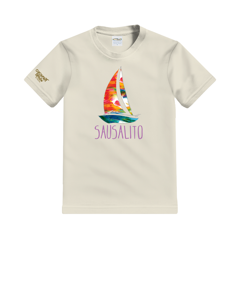 Rainbow In A Sail - Coconut Dyed Short Sleeve Crewneck T-Shirt