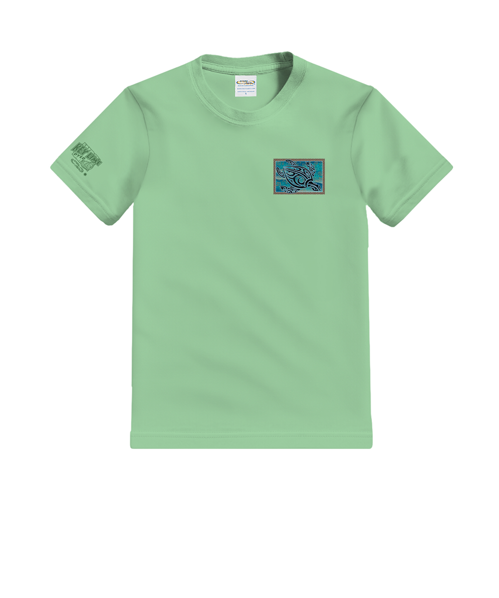 Tribal Petro Honu - Key Lime Dyed Short Sleeve Crewneck T-Shirt