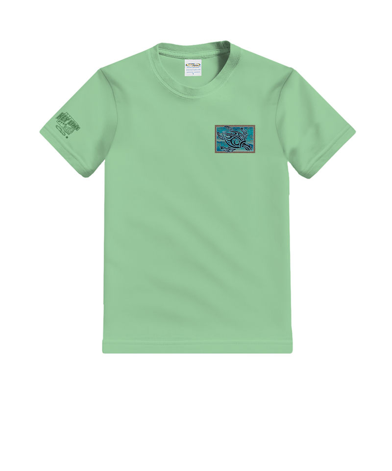 Tribal Petro Honu - Key Lime Dyed Short Sleeve Crewneck T-Shirt