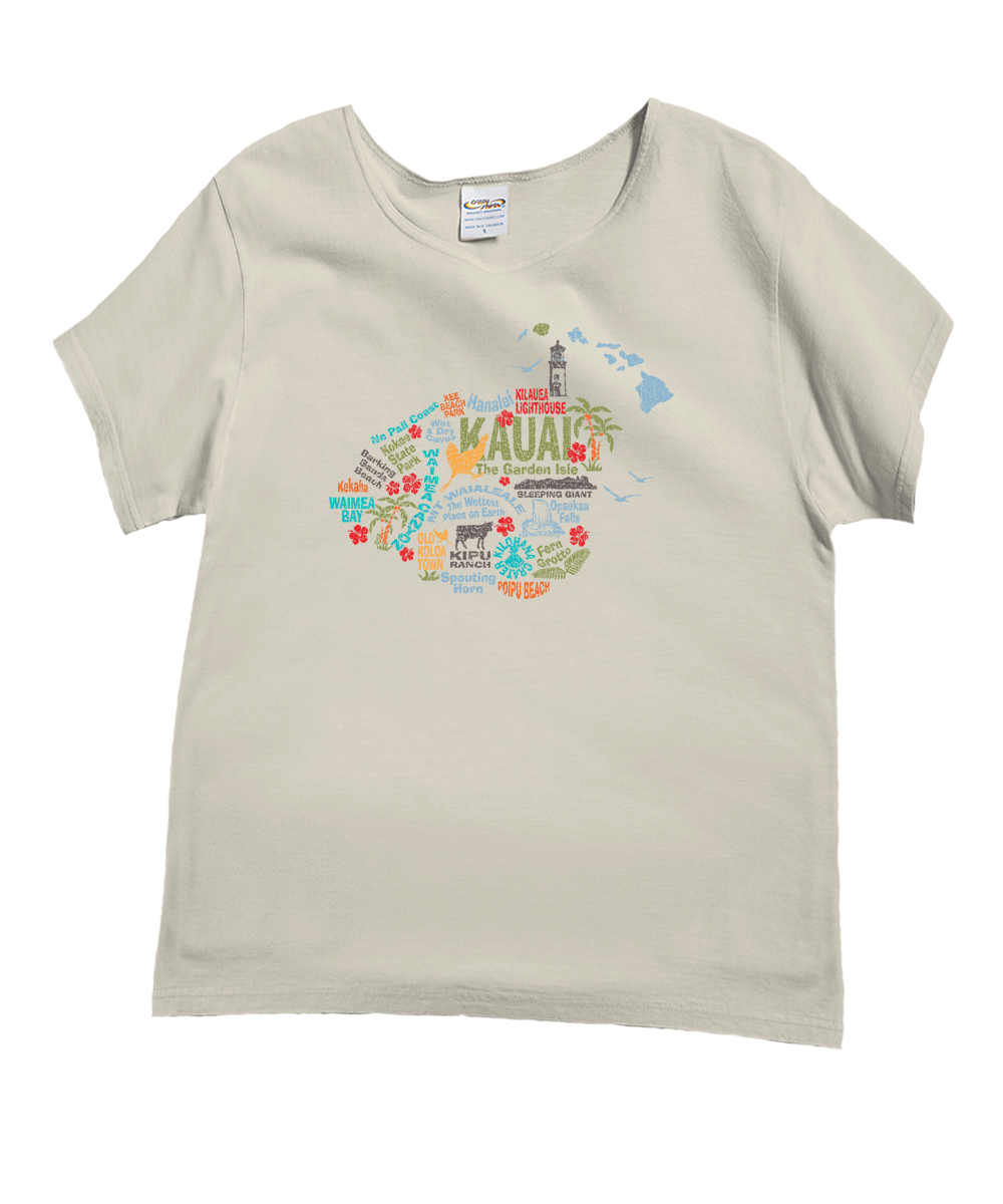 Best Of Kauai - Coconut Dyed Short Sleeve Scoop Neck T-Shirt