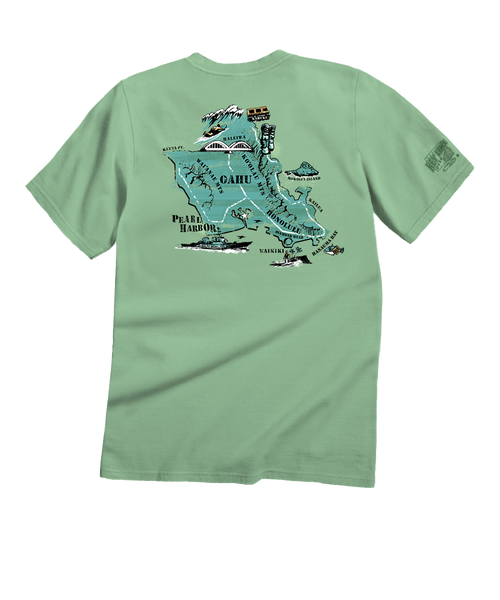 Destination Oahu - Key Lime Dyed Short Sleeve Crewneck T-Shirt