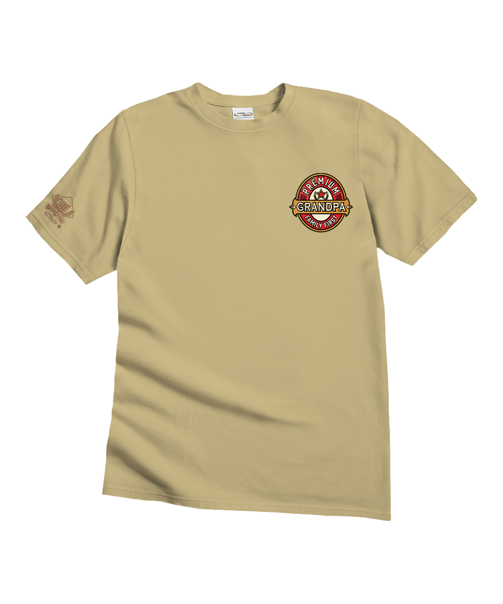 Premium Grandpa - Beer Dyed Short Sleeve Crewneck T-Shirt