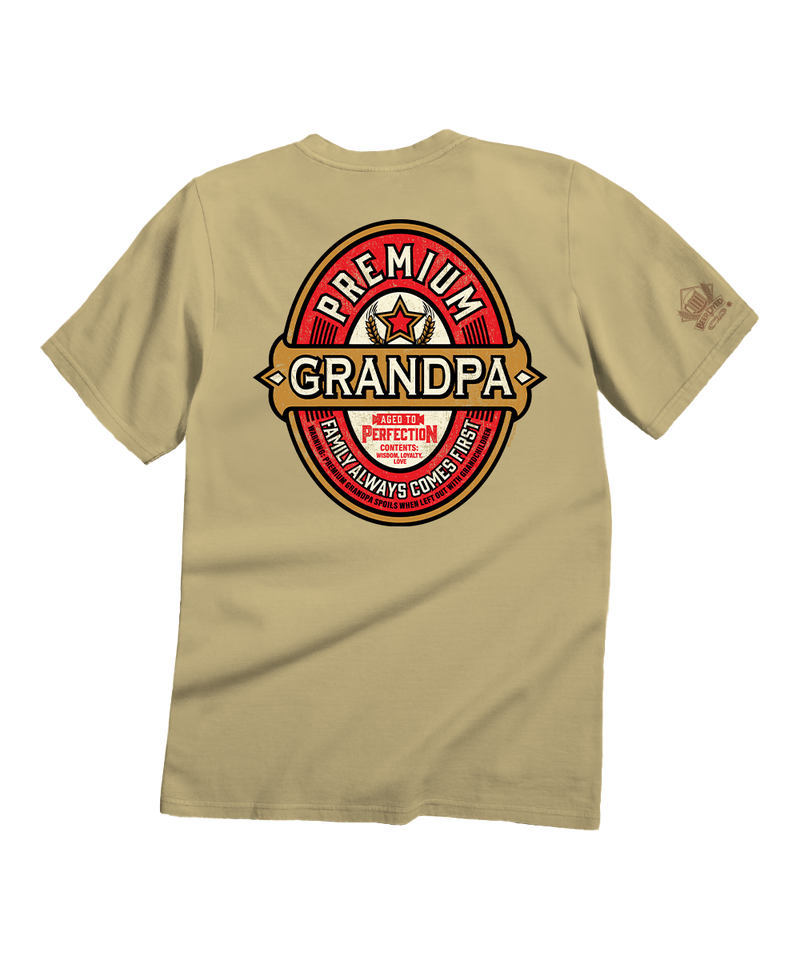 Premium Grandpa - Beer Dyed Short Sleeve Crewneck T-Shirt
