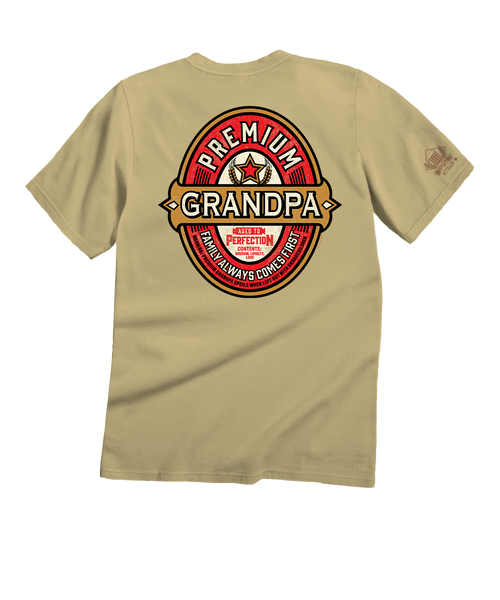 トップス Mens Grandpa shirt Premium Grandpa T-Shirt | Men's Pale Ale Dyed Crewneck