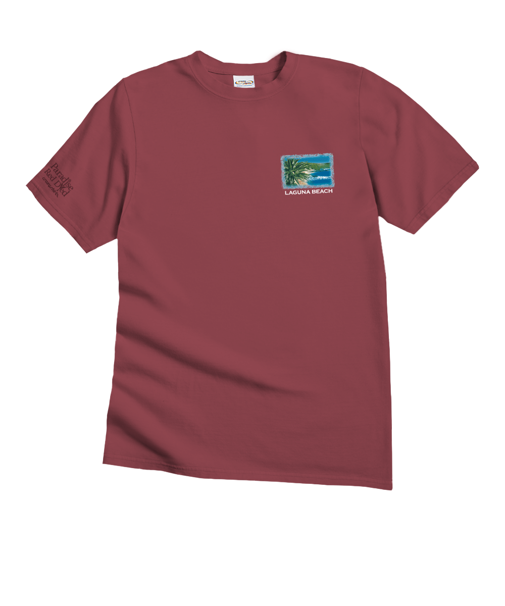 Laguna Beach Scenic Paradise Red Classic Crewneck T-Shirt