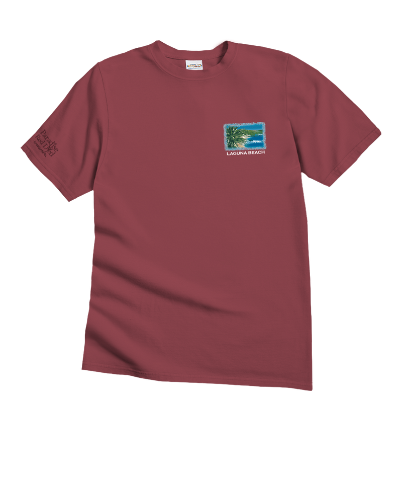 Laguna Beach Scenic Paradise Red Classic Crewneck T-Shirt
